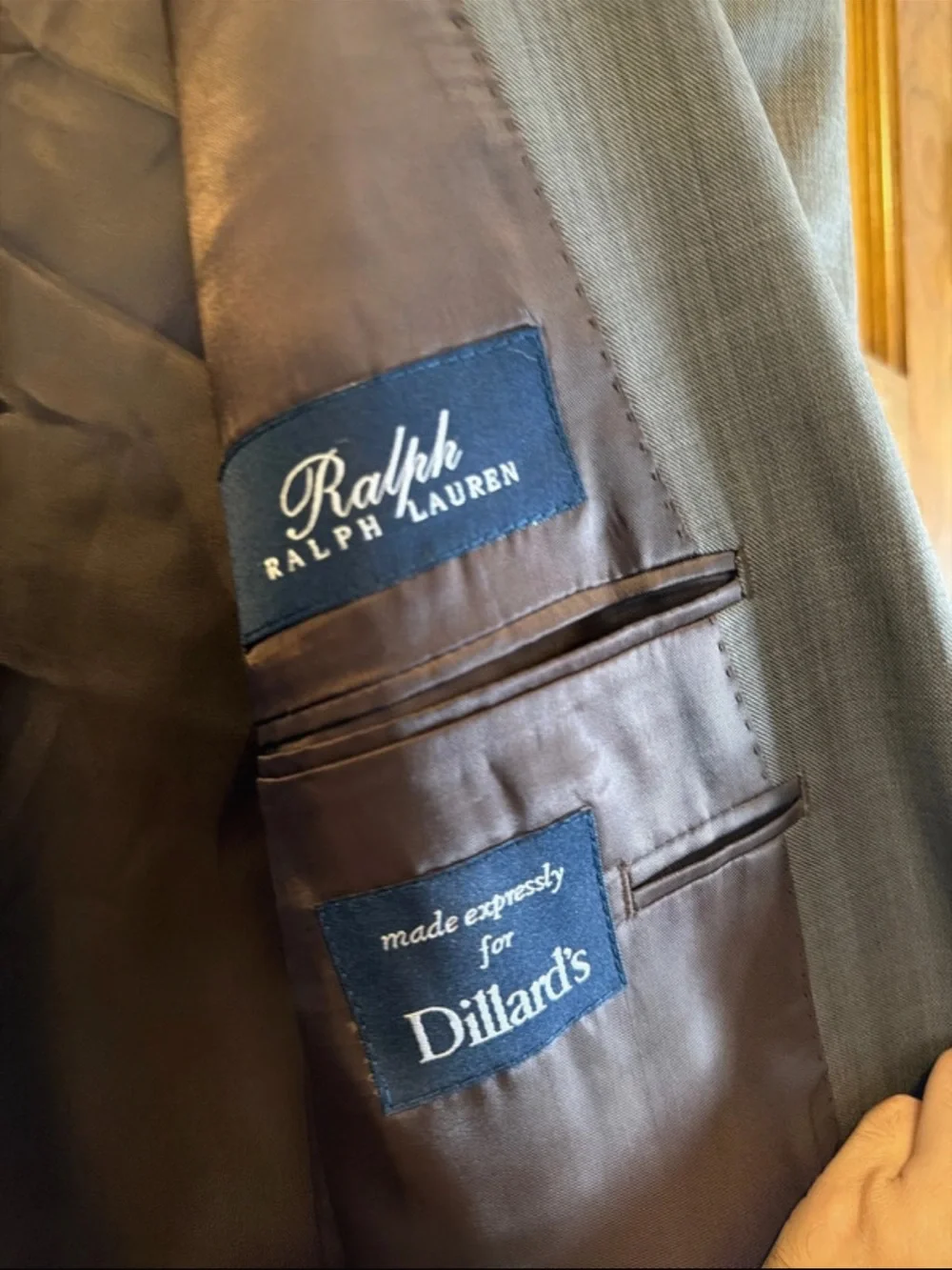 Ralph Lauren Men's Gray Two-Button Suit Jacket